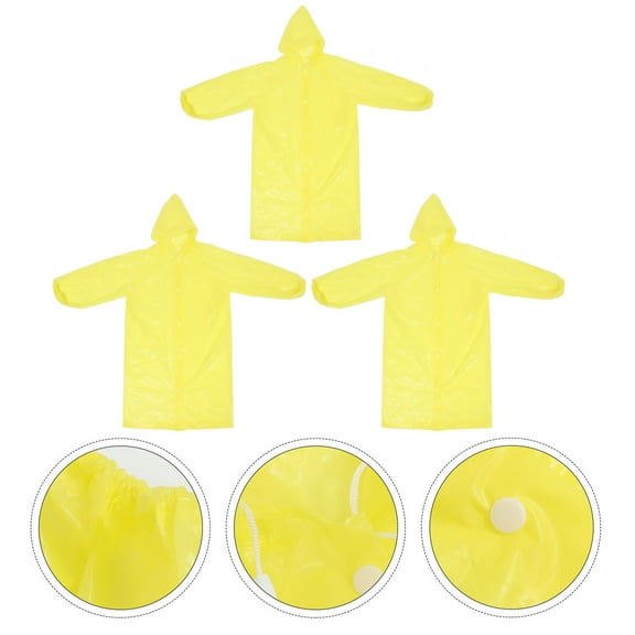 LEORX 3Pcs Adult Raincoat Waterproof Hooded Rain Jacket Women With Hat EVA For Hunting