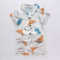 thumbnail image 2 of XZNPDUCQ Toddler Girls Summer Outfit Print Short Sleeve T-Shirt Top with Elastic Shorts 2Pcs Cartoon Print kids For 6 12 18 24 Months 2T 3T 4T 5T Dailywear Orange，18-24 Months, 2 of 4