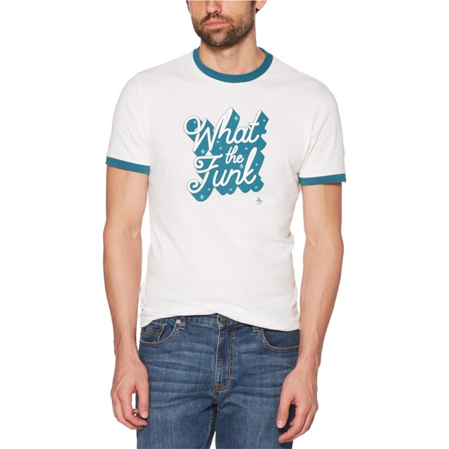 Camiseta gráfica What the Funk de Original Penguin para hombre, blanca, XXL Original Penguin Camiseta gráfica