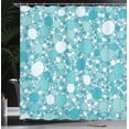 thumbnail image 4 of Ambesonne Abstract Shower Curtain, Modern Bubbles Pattern, 69"Wx84"L, Turquoise Teal, 4 of 5