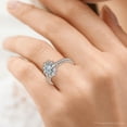 thumbnail image 3 of Pompeii 1Ct TW Oval Halo Diamond Engagement Ring 14k Gold or Platinum Lab Grown, 3 of 4