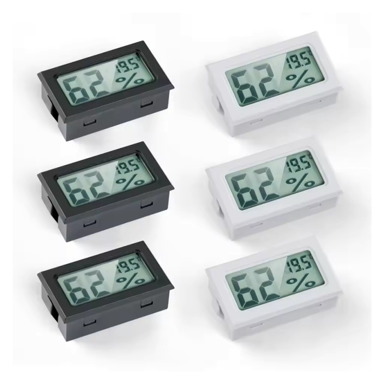6/4/2pcs Digital LCD Thermometer Hygrometer Indoor Room Mini Electronic Temperature Humidity - 6PCS BLACK ℉