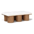 thumbnail image 1 of Meridian Furniture Pavilion Cream Boucle Fabric Bench, 1 of 9