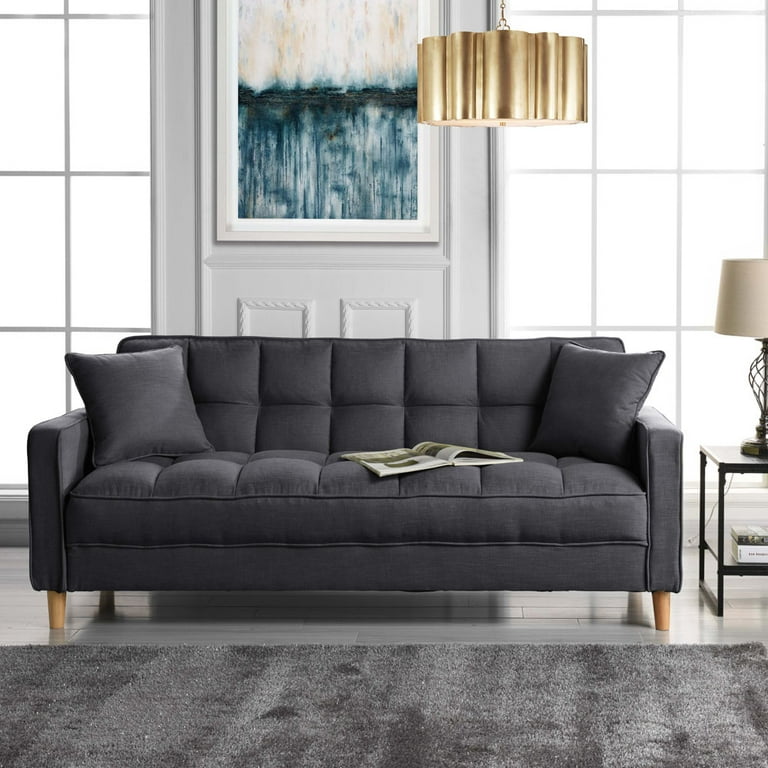 Mobilis modern tufted small sale space living room sofa
