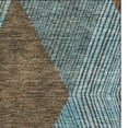 thumbnail image 4 of HomeRoots 676229 9 x 12 ft. Teal & Brown Geometric Washable Machine Made Rectangle Area Rug with UV Protection, 4 of 9