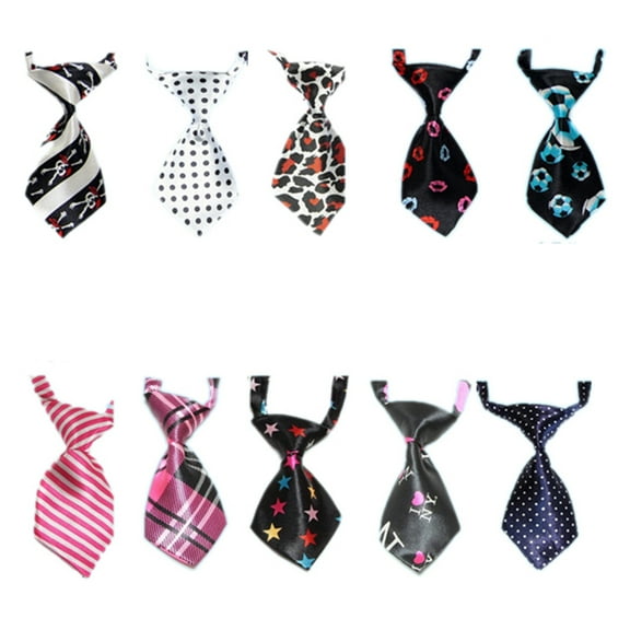 GOGO Christmas Festival Dog Neckties Collection, Dog Grooming Accessories, 10 Pcs Assorted-Set 3