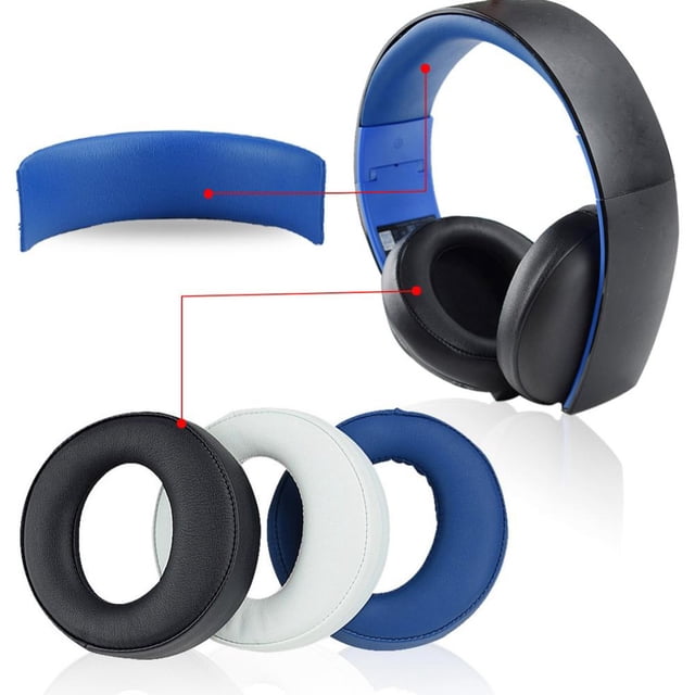 Twowood auricular 1 pare Earpads Oreepluff para Sony-PS3 para PS4 7.1 Auriculares inalámbricos para Cechya-0083
