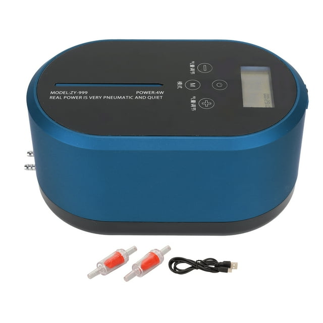 Aquarium Air Pump, Fish Tank Air Pump Power Outage Self Start Large Volume For Fish Tank Blue