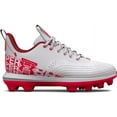 thumbnail image 2 of Under Armour Boy's Harper 7 Low Juniors TPU Baseball Cleat Shoe, (600) Red/White/Red, 2.5 Little Kid, 2 of 3