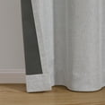 thumbnail image 4 of Mainstays Iris Linen Look 100% Blackout Curtain Panel Pair, Set of 2 Room Darkening Drapes for Bedroom, Silver, 37"W x 84"L, 4 of 5