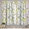 thumbnail image 2 of Ambesonne Floral Valance & Curtain, Fresh Spring Foliage Line, 55"x30", Multicolor, 2 of 6