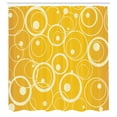 thumbnail image 2 of Ambesonne Vintage Yellow Shower Curtain, Circles and Dots, 69"Wx84"L, Yellow Pale Yellow, 2 of 4