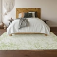 thumbnail image 5 of HomeRoots 651066 5 x 8 ft. Green & Ivory Abstract Transitional Washable Machine Made Rectangle Area Rug with UV Protection, 5 of 8