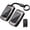 Type-B-Long-Keychain, variant on Key Fob Cover Compatible with Fit for Jaguar XJ XF XE XEL XFL F-Type F-Pace 2025-2026 Carbon Texture Metal Key Shell Clear Front Cover Keychain