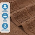 thumbnail image 5 of Superior Zero Twist Cotton Waffle Border 6-Piece Towel Set, Chocolate, 5 of 13