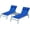 Blue, variant on Patio Chaise Lounge Set (2024 New) -3 Pieces Adjustable Backrest Pool Lounge Chairs Steel Textilene Sunbathing Recliner with Headrest by Domi Outdoor Living (Blue)