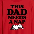 thumbnail image 2 of Peanuts - This Dad Needs A Nap - Men's Long Sleeve T-Shirt, 2 of 5