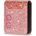 thumbnail image 6 of for Samsung Galaxy Z Flip 5 Case with Card Holder for Women, Bling Glitter Premium Leather Wallet Phone Case Protective Cover for Samsung Galaxy Z Flip5 5G XKK Rose Gold, 6 of 17