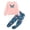 Pink&floral, variant on Arshiner Girls Clothing Sets Orange Tracksuits Long Sleeve Sweatshirts and Sweatpants with Pockets Sweatsuits