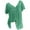 Aqua Green, variant on Womens Plus Size Tops Fashion Casual Solid Color Printing V-Neck Short Sleeve Ruched Tunic Blouse Tee Summer Camisas De Mujer T-Shirt Tops
