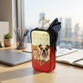thumbnail image 7 of SEANATIVE Double Glasses Case for Women Men, Neoprene Zipper Eyeglass Pouch Water-Resistant Scratch-Proof Lightweight Travel Glasses Bag for Eyeglasses Sunglasses, Cat English Bulldog Print, 7 of 7