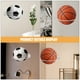thumbnail image 5 of 4 soportes para balones deportivos, soporte de pared universal para baloncesto, voleibol, rugby y fútbol, color blanco, 5 of 8