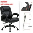 Big and Tall Office Chair 400lbs Wide Seat Desk Chair PU Leather