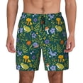 thumbnail image 3 of Uemuo Forest Flora And Fauna Pattern Mens Swim Trunks Quick Dry Board Shorts with Mesh Lining, Stretch Beach Shorts Quick Dry No-Chafing Board Shorts-XX-Large, 3 of 9