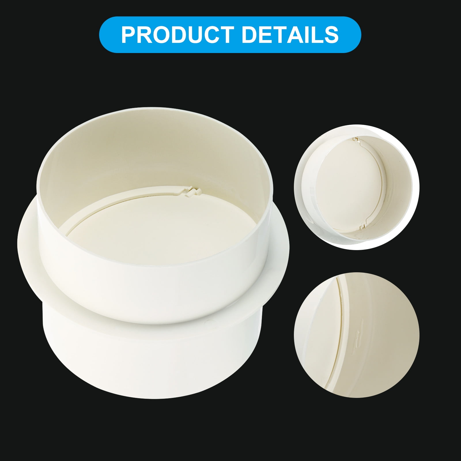 Uxcell 6 Inch Backdraft Damper, Ducting Hose Airflow Insert Shutter, One-Way Draft Stopper for Kitchen Fans