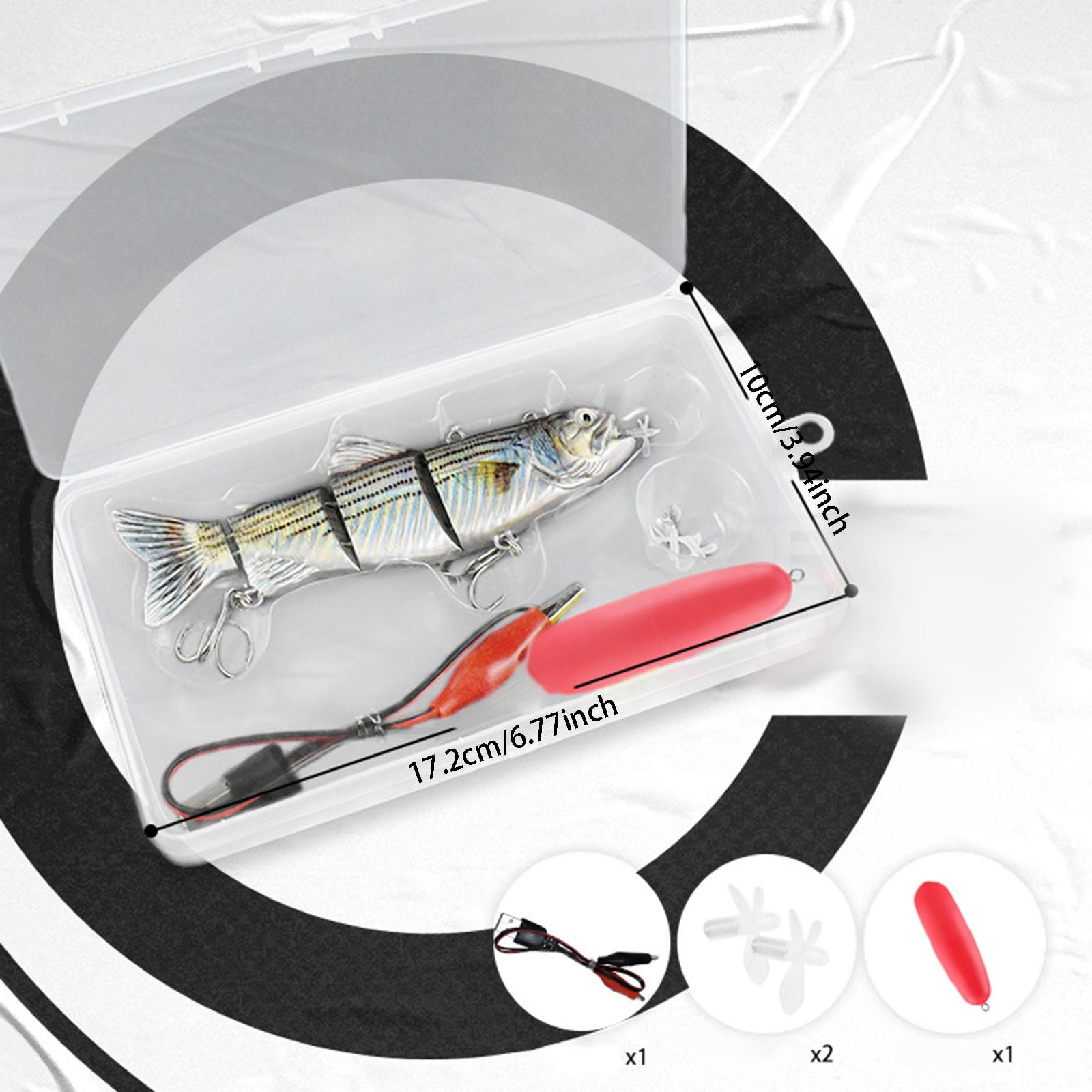 130mm Electronic Self-Propelled Fishing Lure – Rechargeable LED Swimbait with Realistic Tail Motion, Ready-to-Fish Multi-Style Kit for Freshwater/Saltwater
