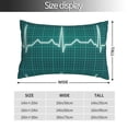 thumbnail image 2 of Honeii ECG Wave Print Pillow Cases,Plush Throw Pillow Covers,Decorative Pillowcase for Sofa, Couch, Living Room-14"x20", 2 of 6