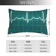 thumbnail image 2 of Fotbe ECG Wave Funda de Almohada Decorativa Estilo Occidental, Lujo en Algodón, Fundas para Almohadas King, Cojín Estampado para Decoración del Hogar-16"x24", 2 of 6