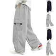 thumbnail image 4 of Atogsazn Boy Cargo Sweatpant Kids Casual Jogger Athletic Running Sweatpant Cotton Fall Winter Clothing 03-Gray 10-11 Years on Clearance, 4 of 4