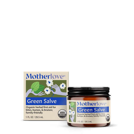 Motherlove Green Salve  Organic Herbal Bug Bite Cream  1 Ounce