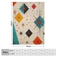 thumbnail image 4 of Creowell Stars Diamonds Geometric Shapes Print Throw Blanket Exquisite Gifts for All Seasons Long-lasting Blanket 60x80in, 4 of 6