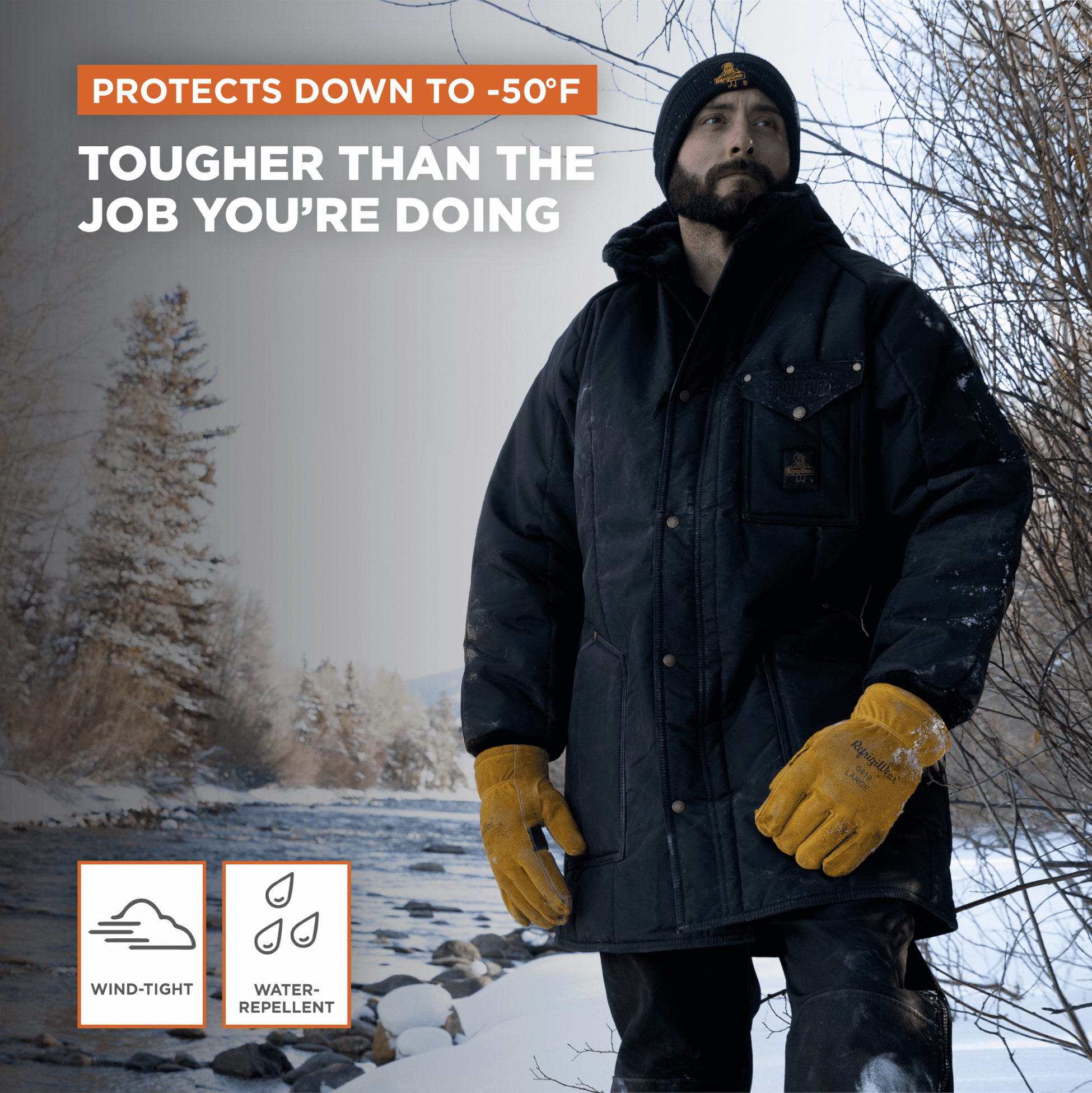 RefrigiWear Iron-Tuff Ice Parka - Men's Insulated Winter