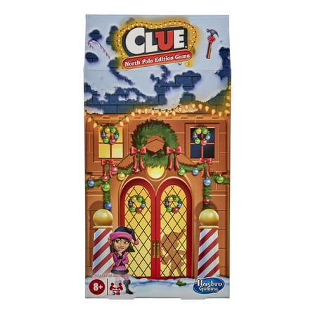 Clue: North Pole Holiday Edition Board Game for Kids Ages 8 and up