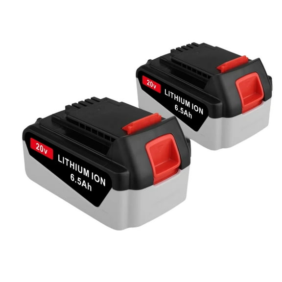 Upgraded version Black & Decker 20V MAX 6.5Ah High-Capacity Lithium Battery (2-Pack) – Compatible with LBX4020, LB2X4020, LBXR2020 Series