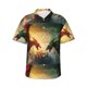 thumbnail image 1 of Balery Castle Red Green Sky Dragon Camisas hawaianas de manga corta para hombre, camisas playeras de corte holgado, camisas de vacaciones con botones,Medium, 1 of 7