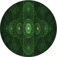 thumbnail image 1 of Ahgly Company Machine Washable Indoor Round Transitional Green Area Rugs, 8' Round, 1 of 7