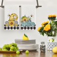 thumbnail image 2 of bamooi Buffalo Plaid Gnome Bee Truck Sunflower Lemons Summer Kitchen Towels Dish Towels, 18x26 Inch Decoration Hand Towels Set of 2, 2 of 6