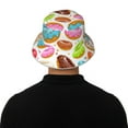thumbnail image 5 of Pofeuu Color Donut Print Bucket Hat for Women Men Reflective Bucket Hats Beach Summer Sun Hat Travel Fisherman Cap, 5 of 6