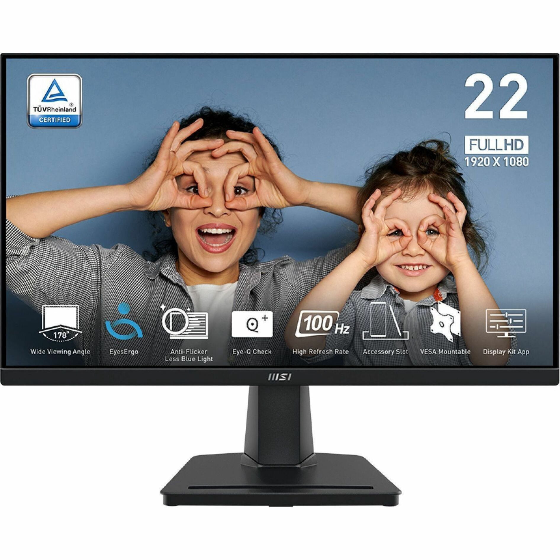 MSI 22" FHD (1920 x 1080) HDMI VGA 100Hz 1ms Adaptive-Sync LCD Office Monitor - PRO MP225V