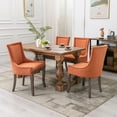 thumbnail image 6 of Rhomtree Velvet Tufted Dining Side Chairs, Orange (Set of 2), 6 of 8