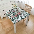 thumbnail image 2 of HAOXIT s Day Tablecloth Waterproof for Square/Rectangle Table Cloth, Pink White Rose Floral Tablecovers, Red Black Check Black White Table Cover 54''x54'', 2 of 7