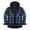 23# Dark Blue, variant on Mens Flannel Plaid Coral Fleece Lined Hooded Shirt Jacket Casual Long Sleeve Button Down Hoodie with Pockets Gray 3XL