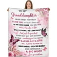 thumbnail image 4 of Granddaughter Gifts Blankets-to My Granddaughter Blanket-Granddaughter Gifts from Grandma-Birthday for Granddaughter 60" x 50" Throw Blanket -1, 4 of 6