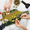thumbnail image 4 of Fall Cutting Board, Colorful Aspen Forest in Colorado Rocky Mountains Western Wilderness USA Theme, Tempered Glass Cutting and Serving Board, Wine Bottle Shape, Green Yellow Grey, by Ambesonne, 4 of 5