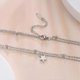 thumbnail image 4 of KKjoy Star Pendant Necklace for Women Silver Color Stainless Steel Beads Double Chain Collars Minimalist Jewelry Accessories New, 4 of 5