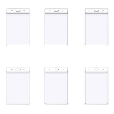 10 Clear PVC Badge Sleeve Holders – 4x3 Inch For Vaccination Cards, ID, Or Documents